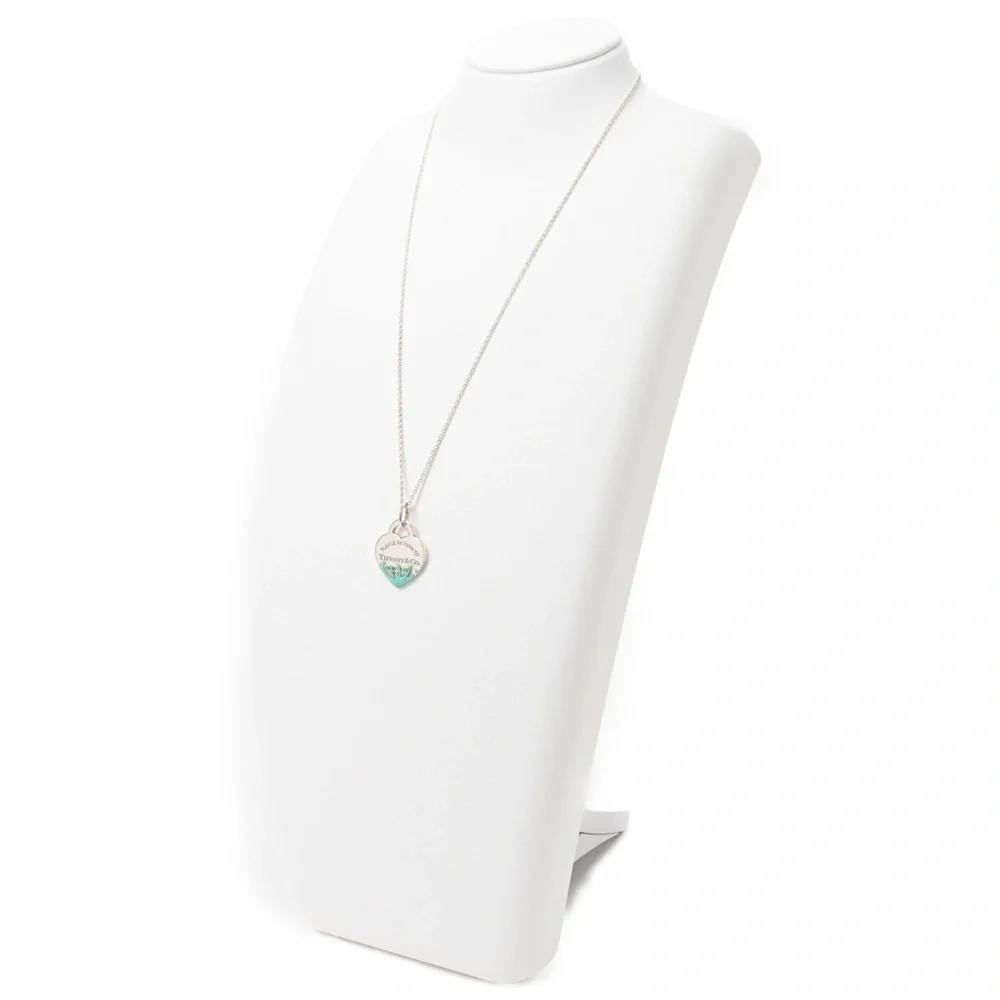 TIFFANY Blue Heart Necklace - Picture 3 of 8